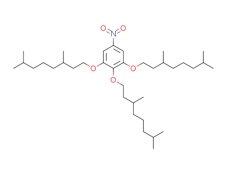 Molecular Structure of 913060-26-1 (3,4,5-tris(3,7-dimethyloctyloxy)nitrobenzene)