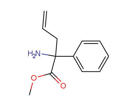 Molecular Structure of 120902-62-7 (Benzeneacetic acid, a-amino-a-2-propenyl-, methyl ester)