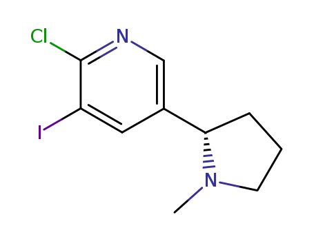 2-Chloro-3-iodo-5-[(2S)-1-Methyl-2-pyrrolidinyl]-pyridine