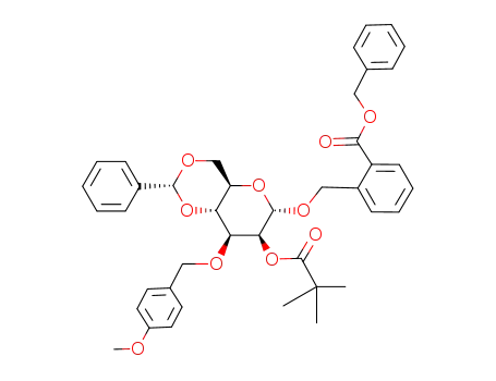2'-(benzyloxycarbonyl)benzyl 4,6-O-benzylidene-3-O-p-methoxybenzyl-2-O-pivaloyl-α-D-mannopyranoside