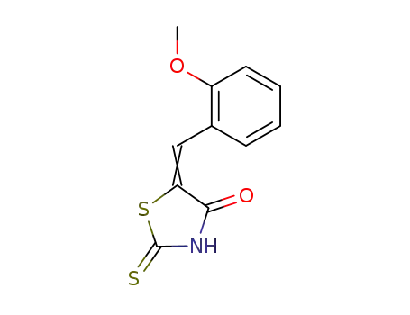Molecular Structure of 73855-60-4 (5-(2-Methoxybenzylidene)-2-thioxothiazolidin-4-one)