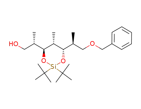(S)-2-[(4S,5S,6S)-6-((S)-2-Benzyloxy-1-methyl-ethyl)-2,2-di-tert-butyl-5-methyl-[1,3,2]dioxasilinan-4-yl]-propan-1-ol