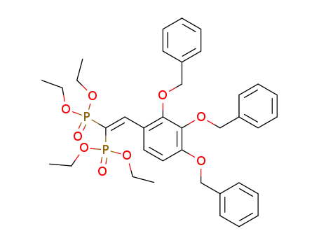 tetraethyl 2,3,4-tribenzyloxyphenylethenylidenebisphosphonate