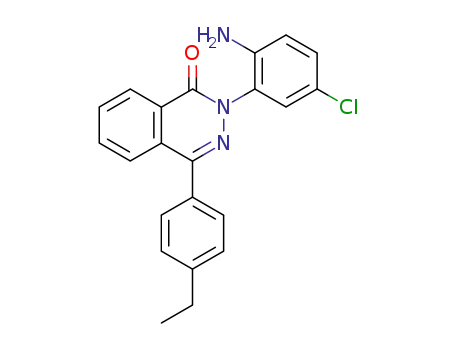 Molecular Structure of 311317-06-3 (2-(2-amino-5-chlorophenyl)-4-(4-ethylphenyl)-1,2-dihydro-1-phthalazinone)