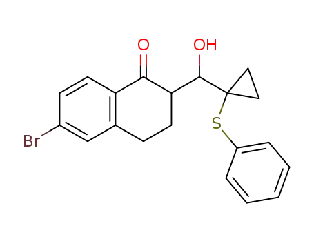 6-Bromo-2-[hydroxy-(1-phenylsulfanyl-cyclopropyl)-methyl]-3,4-dihydro-2H-naphthalen-1-one