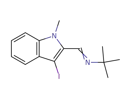3-iodo-1-methylindole-2-carboxaldehyde tert-butylimine