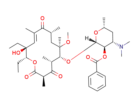 Benzoic acid (2S,3R,4S,6R)-2-((E)-(3R,5R,6R,7R,9R,13S,14R)-13,14-diethyl-13-hydroxy-7-methoxy-3,5,7,9,11-pentamethyl-2,4,10-trioxo-oxacyclotetradec-11-en-6-yloxy)-4-dimethylamino-6-methyl-tetrahydro-pyran-3-yl ester