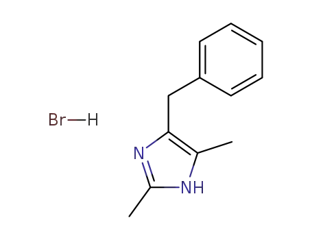 Molecular Structure of 133469-85-9 (4-Benzyl-2,5-dimethyl-1H-imidazole; hydrobromide)