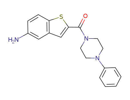 Molecular Structure of 832102-99-5 (Piperazine, 1-[(5-aminobenzo[b]thien-2-yl)carbonyl]-4-phenyl-)