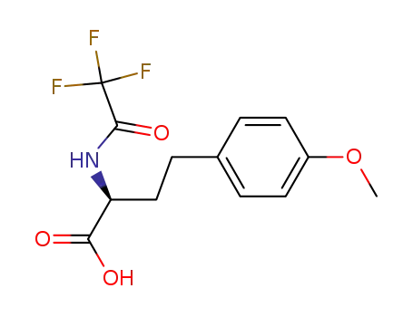 Molecular Structure of 137589-09-4 ((S)-(+)-4-(4-methoxyphenyl)-2-trifluoroacetylaminobutanoic acid)