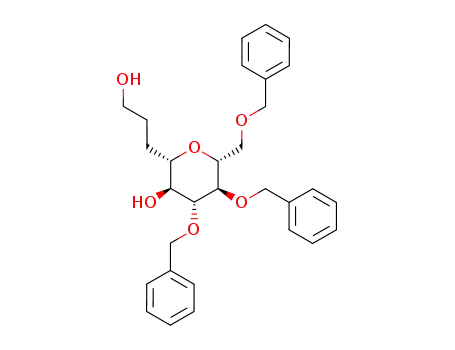 3-C-(3,4,6-tri-O-benzyl-β-D-glucopyranosyl)1-propanol