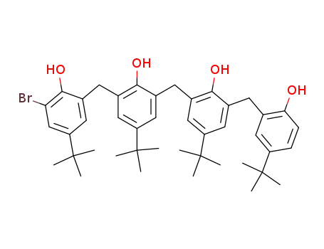 Molecular Structure of 78077-44-8 (2-<3-<3-(3-bromo-5-tert-butylsalicyl)-5-tert-butylsalicyl>-5-tert-butylsalicyl>-4-tert-butylphenol)
