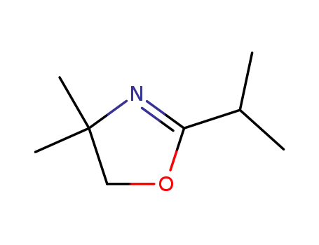 Molecular Structure of 34575-25-2 (2-ISOPROPYL-4,4-DIMETHYL-4,5-DIHYDRO-1,3-OXAZOLE)