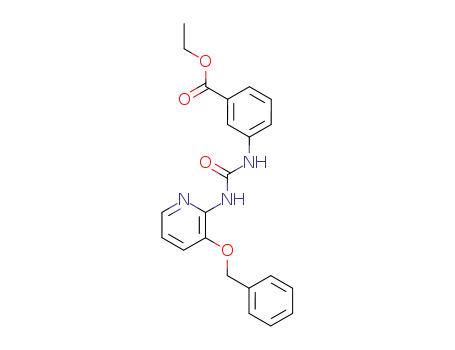 Molecular Structure of 877458-96-3 (Benzoic acid,
3-[[[[3-(phenylmethoxy)-2-pyridinyl]amino]carbonyl]amino]-, ethyl ester)