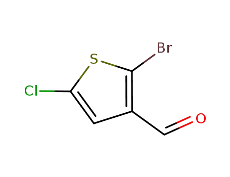 Molecular Structure of 1014644-76-8 (2-BROMO-3-FORMYL-5-CHLORO-THIOPHENE)