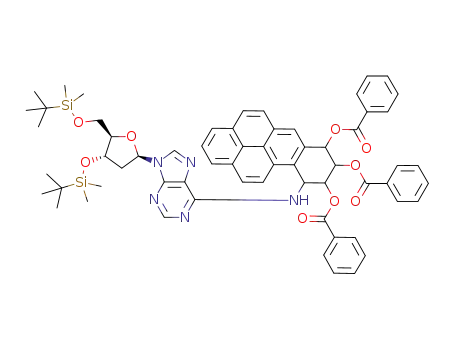 N<sup>6</sup>-[10α*-(7α*,8β*,9β*-trisbenzoyloxy-7,8,9,10-tetrahydrobenzo[a]pyrenyl)]-4',5'-bis-O-(tert-butyldimethylsilyl)-2'-deoxyadenosine