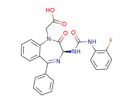 (S)-{3-[3-(2-fluorophenyl)ureido]-2-oxo-5-phenyl-2,3-dihydro-1H-benzo[e][1,4]diazepin-1-yl}acetic acid