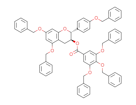 (+)-(2R,3S)-trans-5,7-bis(benzyloxy)-2-(4-benzyloxyphenyl)chroman-3-yl 3,4,5-tris(benzyloxy)benzoate