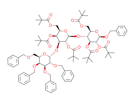 benzyl 2,3,4,6-tetra-O-benzyl-α-D-galactopyranosyl-(1->3)-2,4,6-tri-O-pivaloyl-β-D-galactopyranosyl-(1->4)-2,3,6-tri-O-pivaloyl-β-D-glucopyranoside