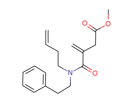 Molecular Structure of 942924-66-5 (3-((but-3-enyl)phenethylcarbamoyl)but-3-enoic acid methyl ester)