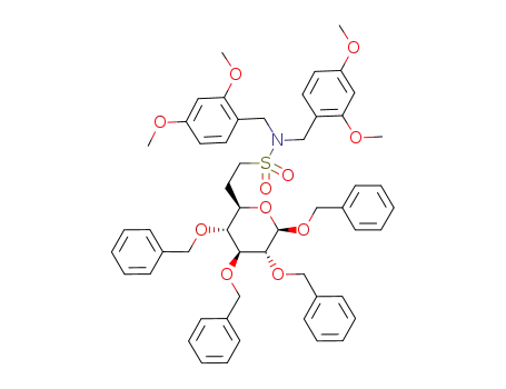 benzyl 6-deoxy-6-[bis(2,4-dimethoxybenzyl)aminosulfonylmethyl]-2,3,4-tri-O-benzyl-β-D-glucopyranoside