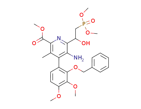 methyl 5-amino-<3,4-dimethoxy-2-(phenylmethoxy)phenyl>-6-<2-(dimethoxyphosphinyl)-1-hydroxyethyl>-3-methyl-2-pyridinecarboxylate