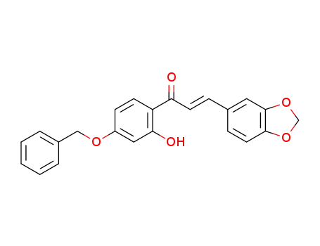 (E)-3-(benzo[d][1,3]dioxol-5-yl)-1-(4-(benzyloxy)-2-hydroxyphenyl)prop-2-en-1-one