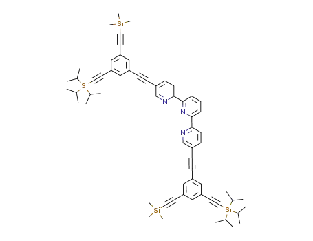 2,2':6',2''-terpyridine-5,5''-diylbis-[1-(2,1-ethynediyl)-3-(2-(1-triisopropylsilylethynyl))-5-(2-(1-trimethylsilylethynyl))benzene]