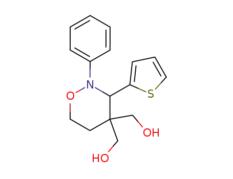 2H-1,2-Oxazine-4,4-dimethanol, tetrahydro-2-phenyl-3-(2-thienyl)-