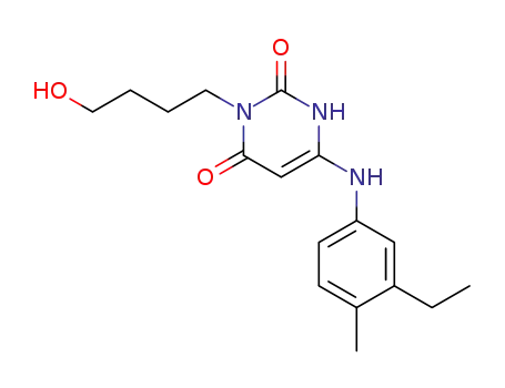 2,4(1H,3H)-Pyrimidinedione,
6-[(3-ethyl-4-methylphenyl)amino]-3-(4-hydroxybutyl)-