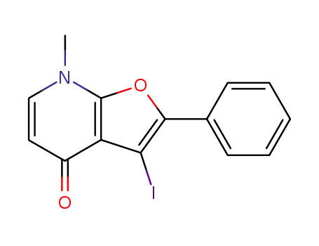 Furo[2,3-b]pyridin-4(7H)-one,  3-iodo-7-methyl-2-phenyl-