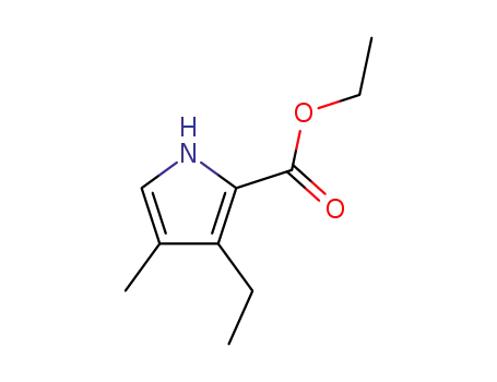 Molecular Structure of 4949-58-0 (1H-Pyrrole-2-carboxylic acid, 3-ethyl-4-methyl-, ethyl ester)