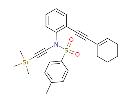 2-(2-(1-cyclohexenyl)ethynyl)-N-(2-(trimethylsilyl)ethynyl)-N-tosylbenzenamine