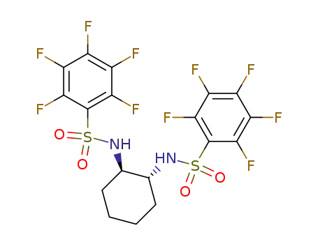 Molecular Structure of 143585-44-8 ((1R,2R)-N,N'-bis-(2,3,4,5,6-pentafluorobenzenesulfonyl)-cyclohexane-1,2-diamine)