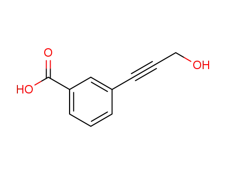 Molecular Structure of 132545-15-4 (3-(3-HYDROXY-PROP-1-YNYL)-BENZOIC ACID)