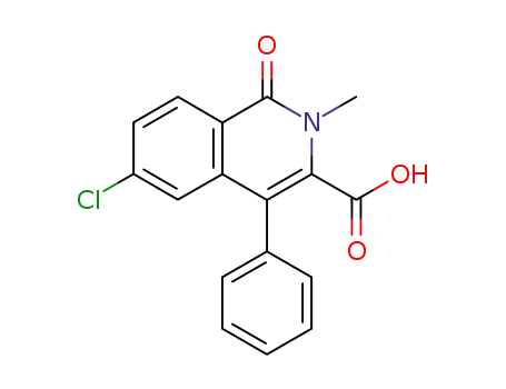 Molecular Structure of 142256-43-7 (3-Isoquinolinecarboxylic acid,
6-chloro-1,2-dihydro-2-methyl-1-oxo-4-phenyl-)