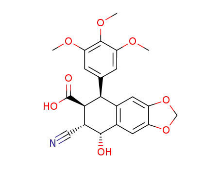 (5S,6S,7S,8R)-7-Cyano-8-hydroxy-5-(3,4,5-trimethoxy-phenyl)-5,6,7,8-tetrahydro-naphtho[2,3-d][1,3]dioxole-6-carboxylic acid