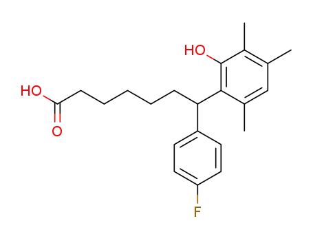Molecular Structure of 121099-61-4 (7-(4-fluorophenyl)-7-(2-hydroxy-3,4,6-trimethylphenyl)heptanoic acid)