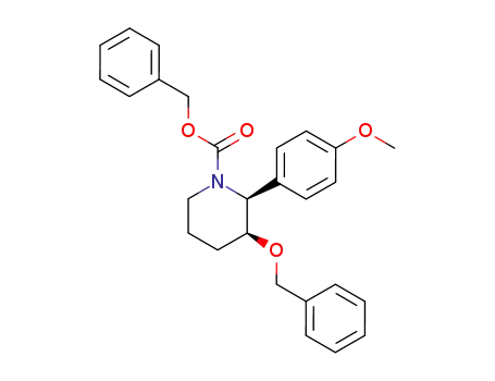 Molecular Structure of 914618-61-4 ((2S,3S)-1-benzyloxycarbonyl-(3-benzyloxy-2-p-methoxyphenyl)piperidine)