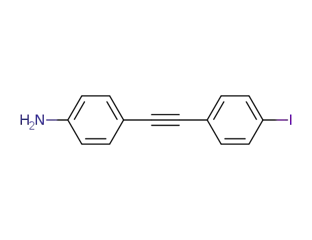 Molecular Structure of 191094-12-9 (Benzenamine, 4-[(4-iodophenyl)ethynyl]-)