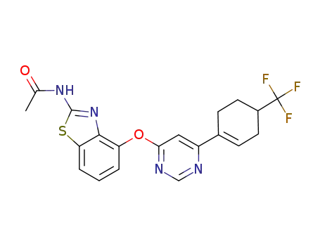 N-{4-[6-(4-trifluoromethyl-cyclohex-1-enyl)-pyrimidin-4-yloxy]-benzothiazol-2-yl}-acetamide