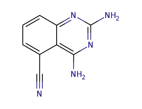 Molecular Structure of 137553-45-8 (2,4-diaminoquinazoline-5-carbonitrile)