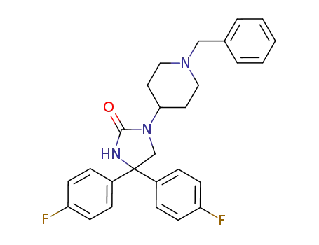 Molecular Structure of 895149-07-2 (2-Imidazolidinone,
4,4-bis(4-fluorophenyl)-1-[1-(phenylmethyl)-4-piperidinyl]-)