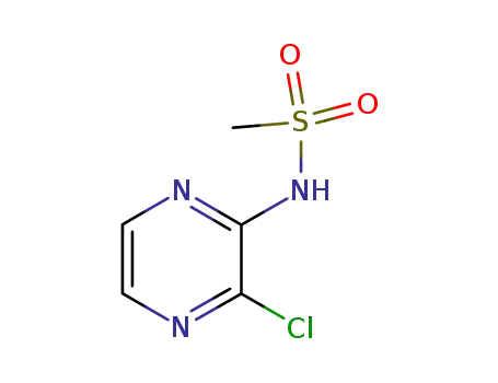 Molecular Structure of 724442-38-0 (Methanesulfonamide, N-(3-chloropyrazinyl)-)