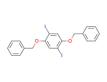 Molecular Structure of 203579-40-2 (2,5-bis[(benzyl)oxy]-1,4-diiodobenzene)