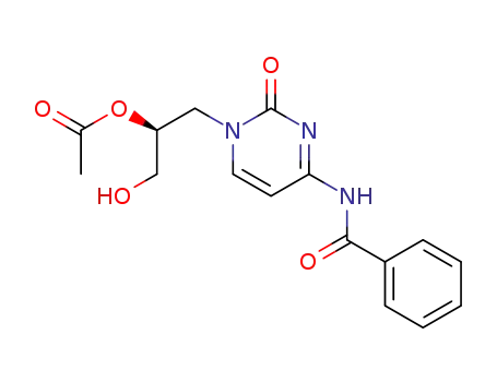 acetic acid 2-(4-benzoylamino-2-oxo-2<i>H</i>-pyrimidin-1-yl)-1-hydroxymethyl-ethyl ester