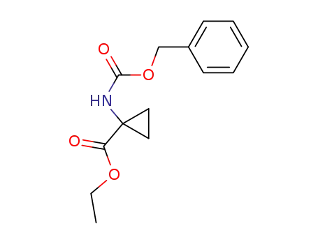 Molecular Structure of 85452-41-1 (Cyclopropanecarboxylic acid, 1-[[(phenylMethoxy)carbonyl]aMino]-, ethyl ester)