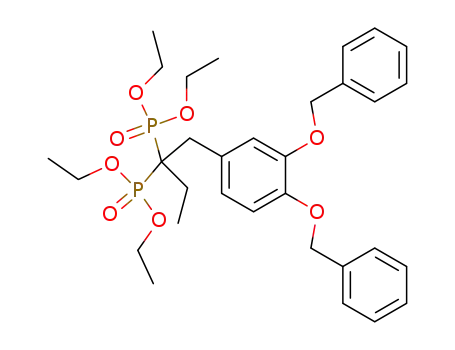 tetraethyl 1-(3,4-dibenzyloxybenzyl)-1-ethylmethylenebisphosphonate