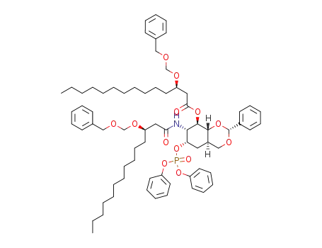 (R)-3-Benzyloxymethoxy-tetradecanoic acid (2R,4aR,6S,7R,8R,8aR)-7-((R)-3-benzyloxymethoxy-tetradecanoylamino)-6-(diphenoxy-phosphoryloxy)-2-phenyl-hexahydro-benzo[1,3]dioxin-8-yl ester