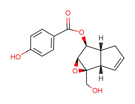 endo-2-(hydroxymethyl)-exo-2,3-epoxy-cis-bicyclo<3.3.0>octa-7-en-exo-4-yl 4-hydroxybenzoate